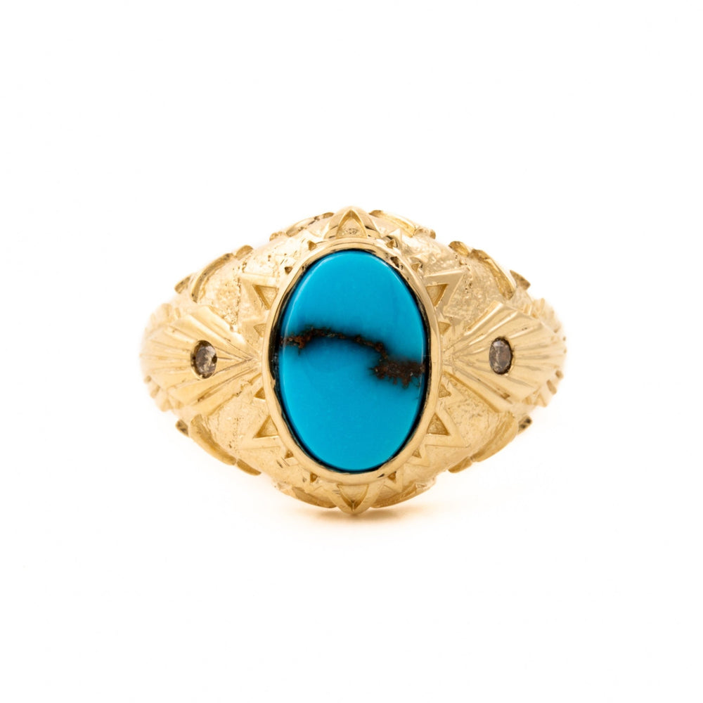 
                      
                        Egyptian Turquoise "Arael" Ring in 14K - Kingdom Jewelry
                      
                    