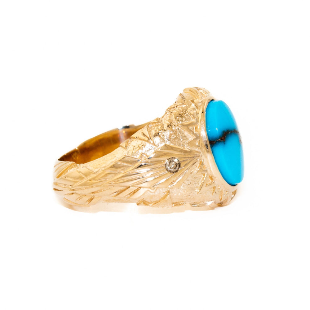 
                      
                        Egyptian Turquoise "Arael" Ring in 14K - Kingdom Jewelry
                      
                    