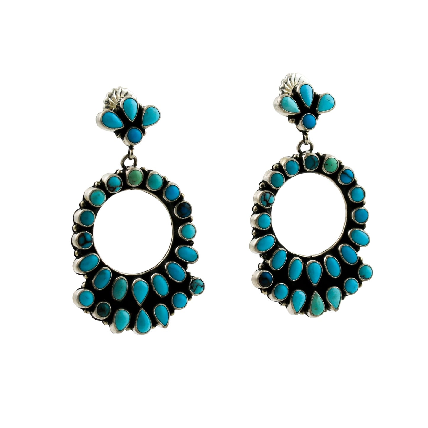 Egyptian Turquoise Dream Circle Earrings - Kingdom Jewelry