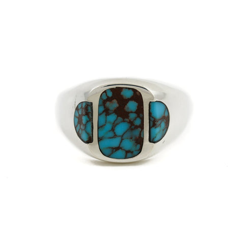 Egyptian Turquoise Inlay Ring - Kingdom Jewelry