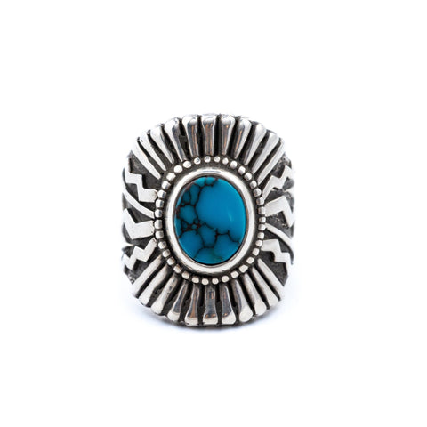 Egyptian Turquoise Sonoran Sunrise Ring - Kingdom Jewelry