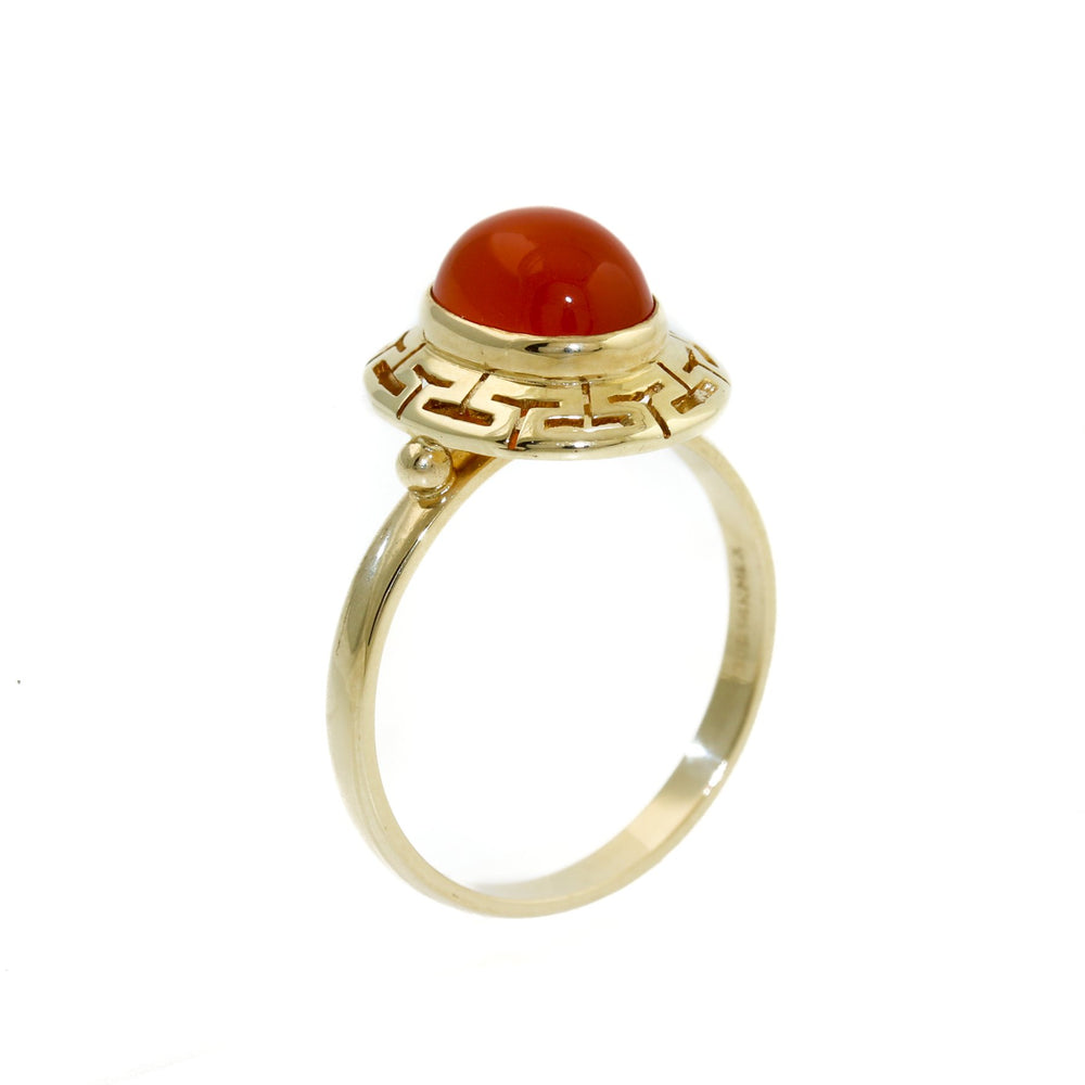 
                      
                        Elegant 14k Gold x Carnelian "Meandros" Signet - Kingdom Jewelry
                      
                    