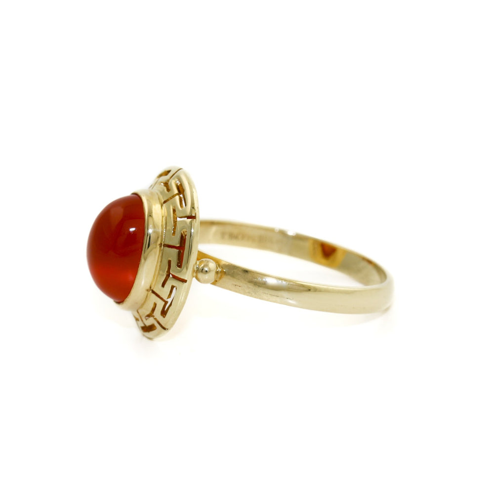 
                      
                        Elegant 14k Gold x Carnelian "Meandros" Signet - Kingdom Jewelry
                      
                    