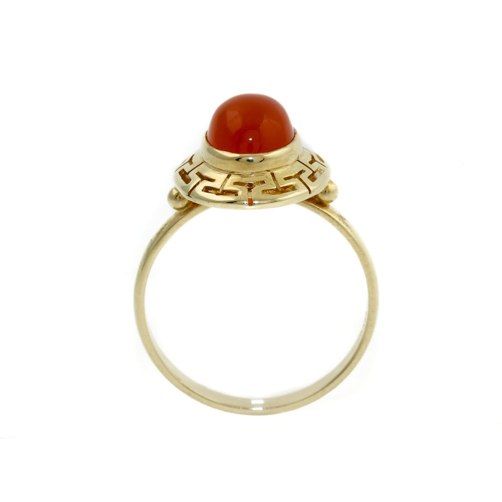 
                      
                        Elegant 14k Gold x Carnelian "Meandros" Signet - Kingdom Jewelry
                      
                    