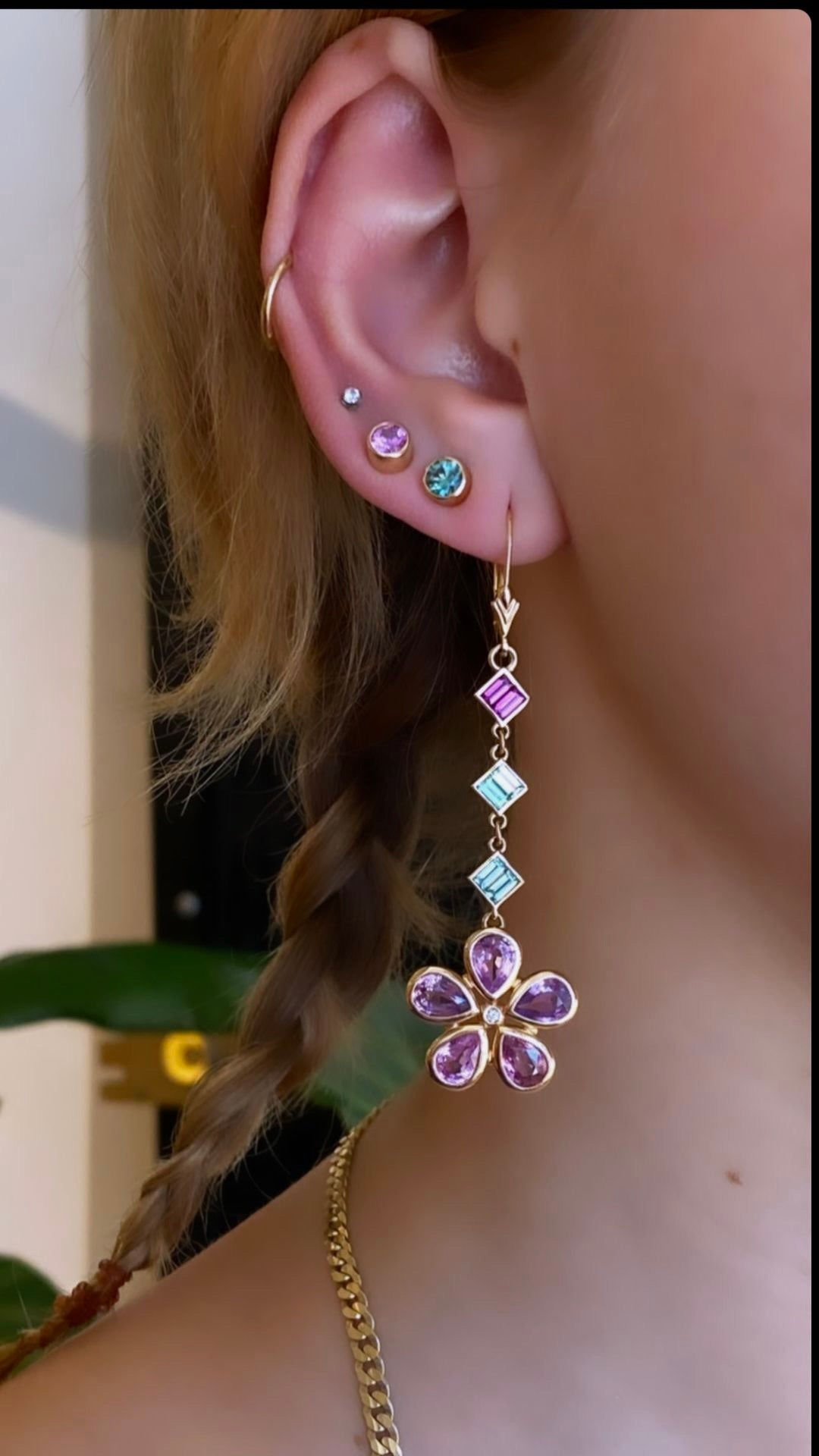 Flora Sapphire x 14k Gold Earrings - Kingdom Jewelry
