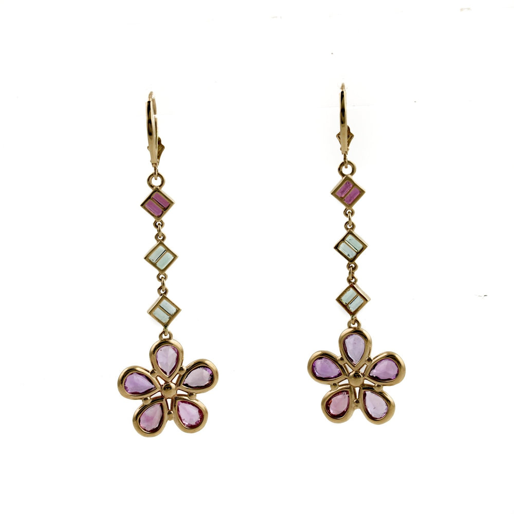 
                      
                        Flora Sapphire x 14k Gold Earrings - Kingdom Jewelry
                      
                    