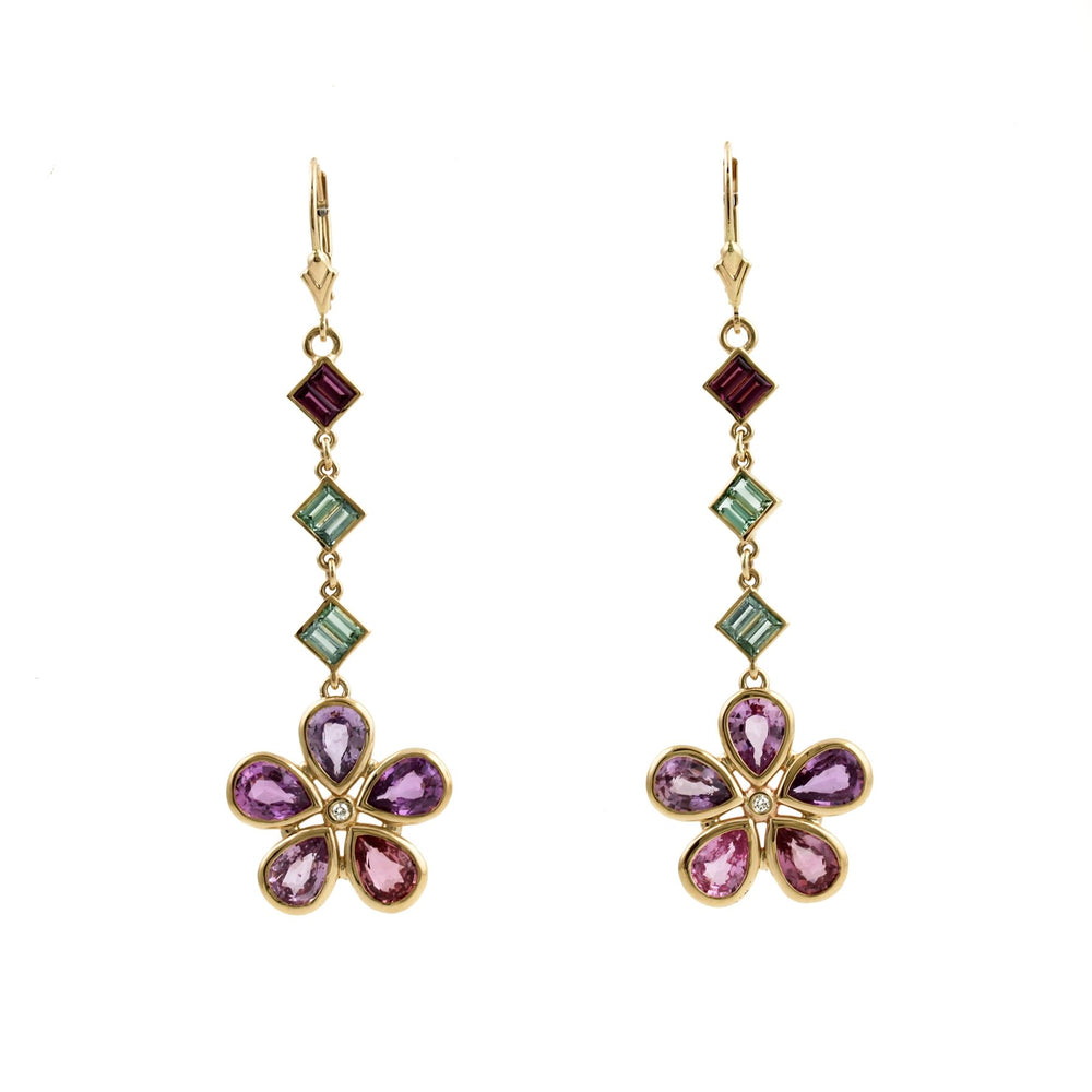 
                      
                        Flora Sapphire x 14k Gold Earrings - Kingdom Jewelry
                      
                    