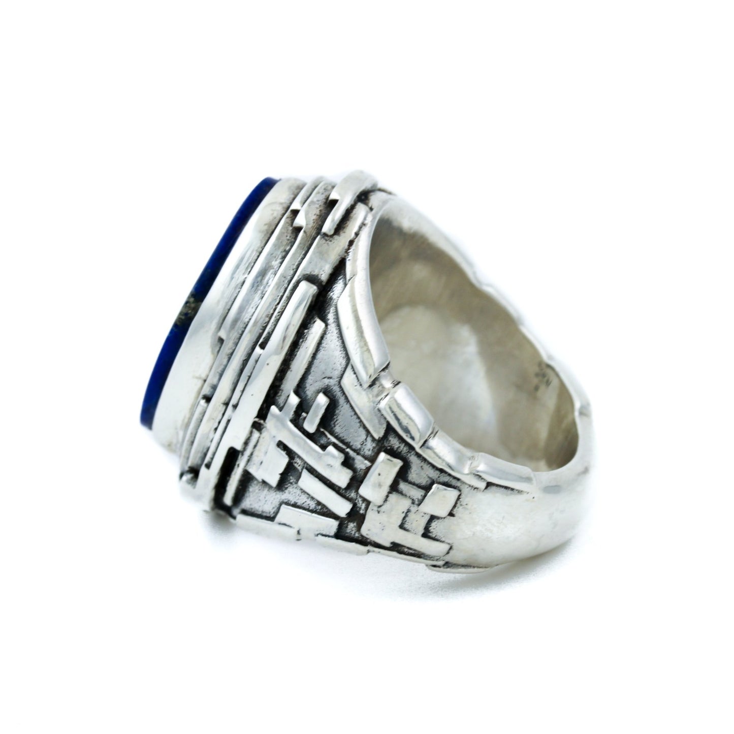 "Fractal" Ring with Lapis - Kingdom Jewelry