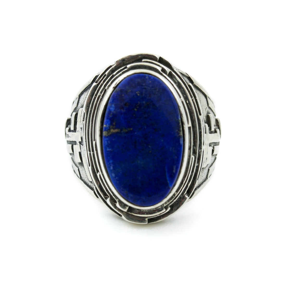 "Fractal" Ring with Lapis - Kingdom Jewelry