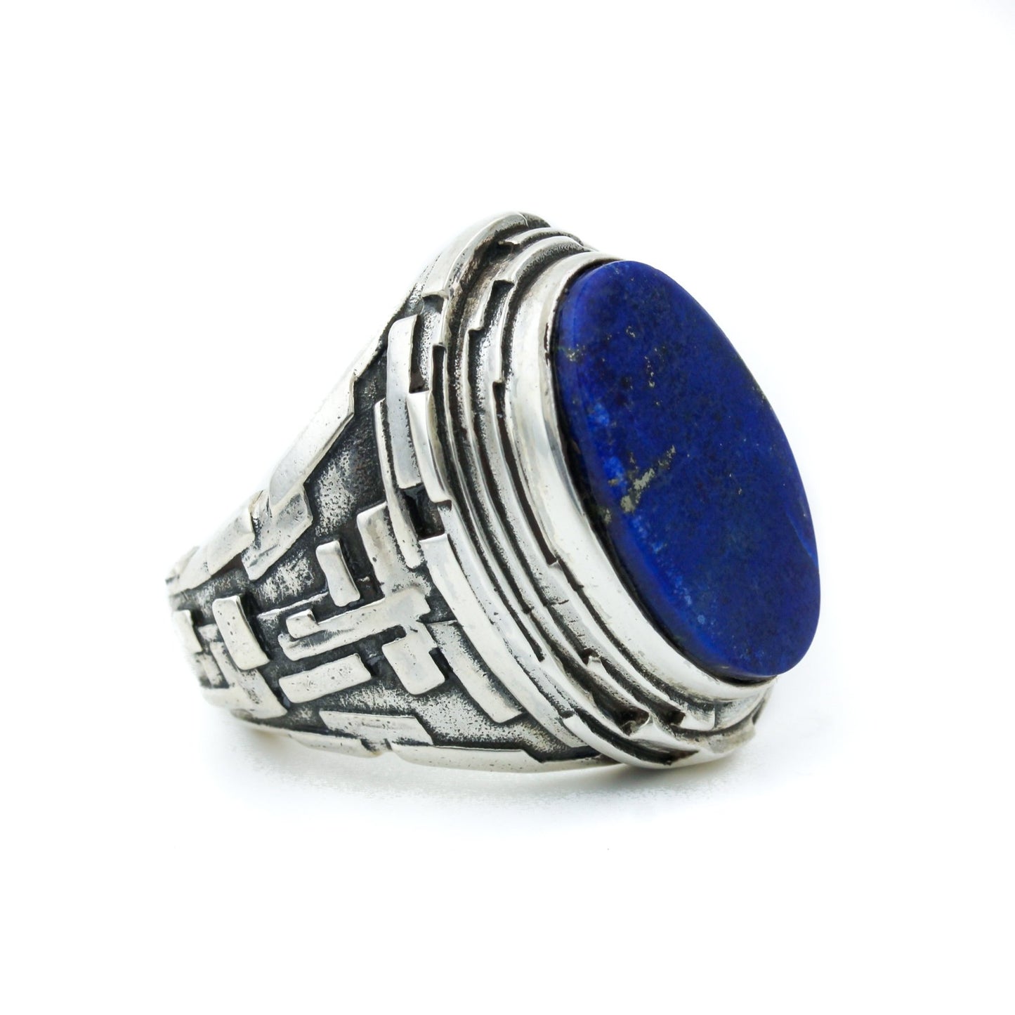 "Fractal" Ring with Lapis - Kingdom Jewelry