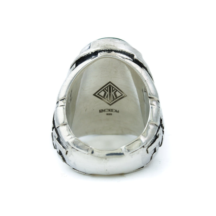 "Fractal" Ring with Natural Malachite - Kingdom Jewelry