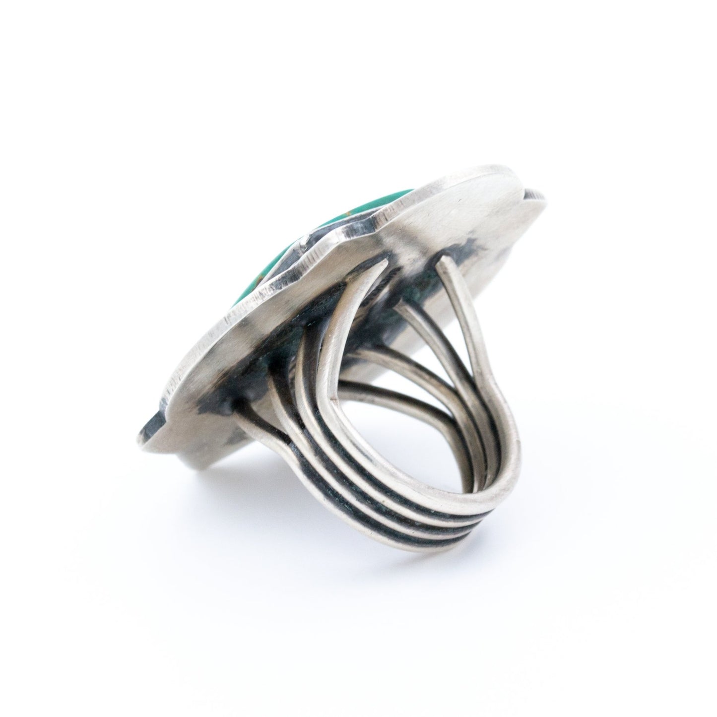 Framed Turquoise Ring by Tommy Jackson - Kingdom Jewelry