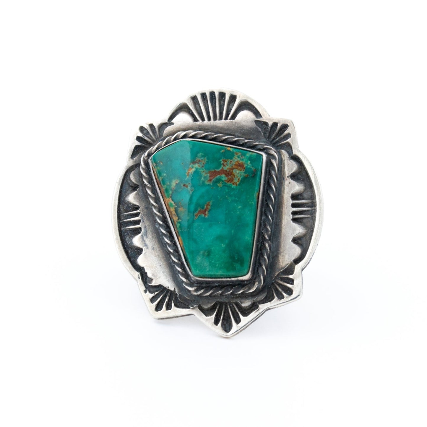 Framed Turquoise Ring by Tommy Jackson - Kingdom Jewelry