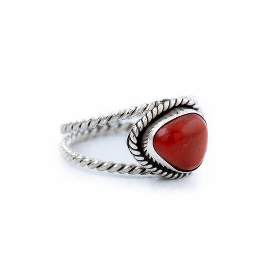 Gemmy Red Coral Ring - Kingdom Jewelry
