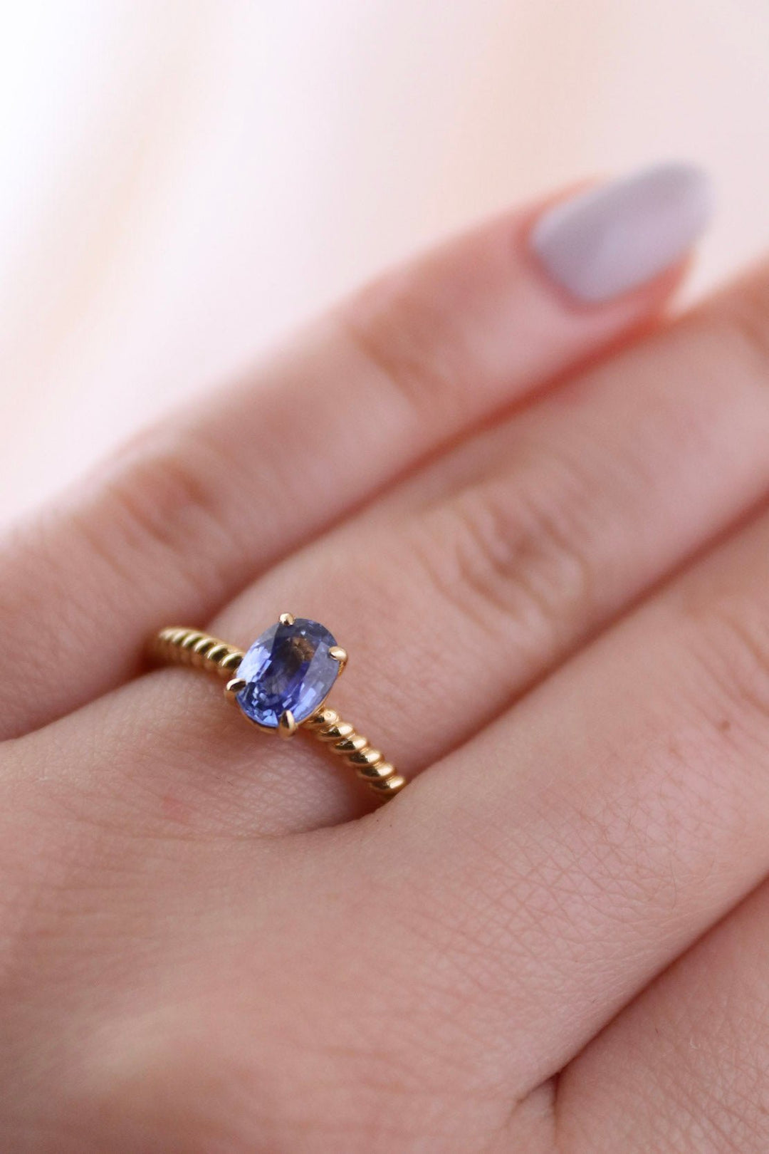 Gentle Blue Sapphire Ring - Kingdom Jewelry