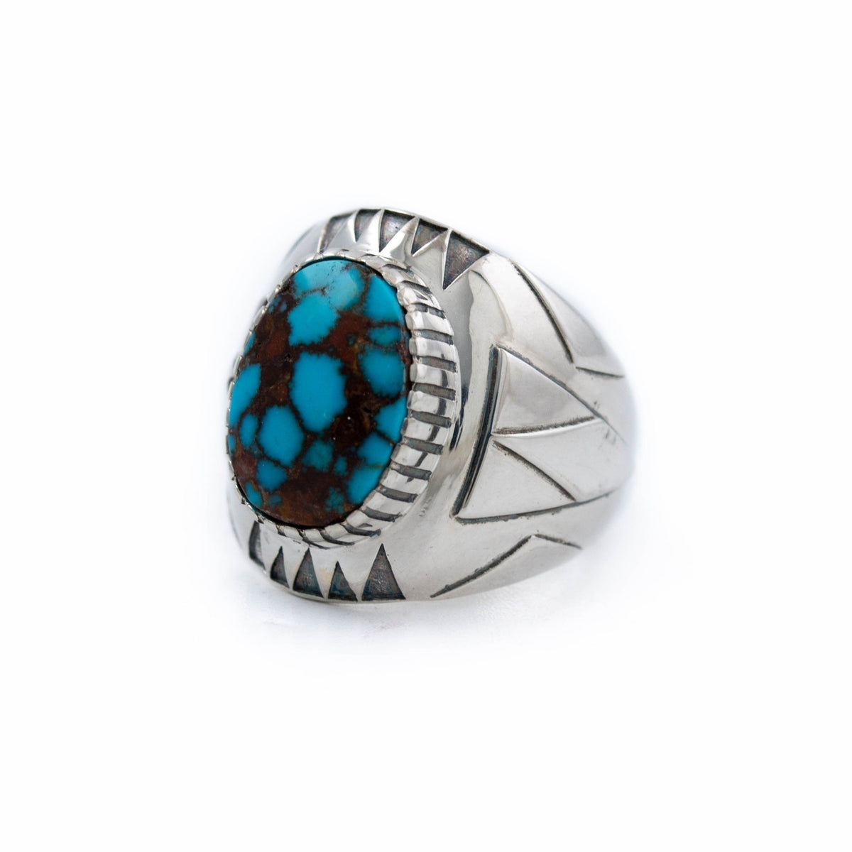Geo Deco Turquoise Ring - Kingdom Jewelry