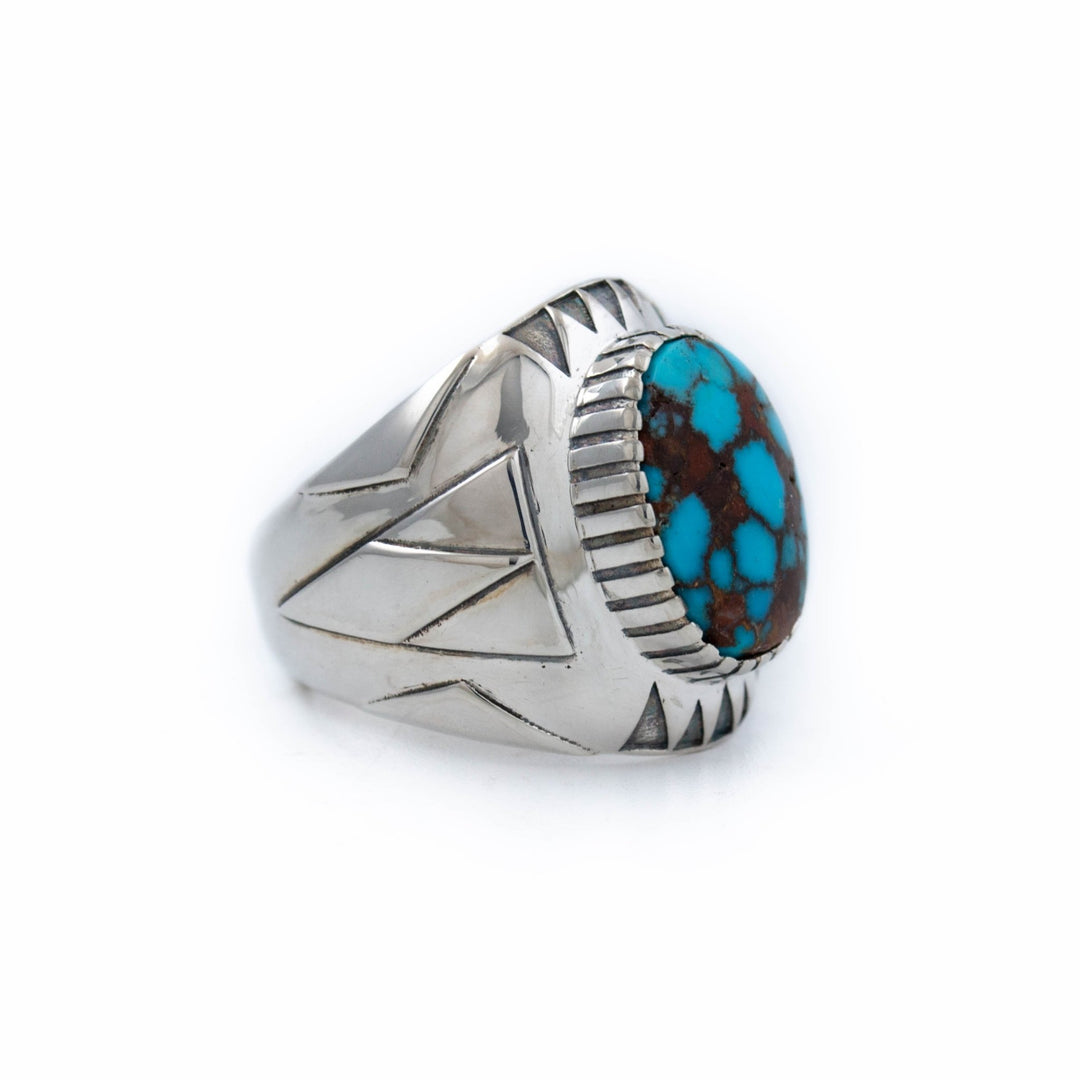 Geo Deco Turquoise Ring - Kingdom Jewelry