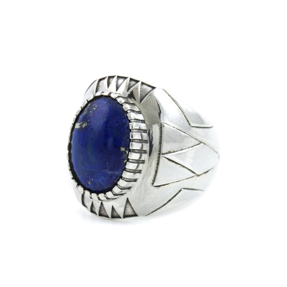 
                      
                        Geometric "Delta Δ" Ring x Lapis Lazuli by Kingdom - Kingdom Jewelry
                      
                    