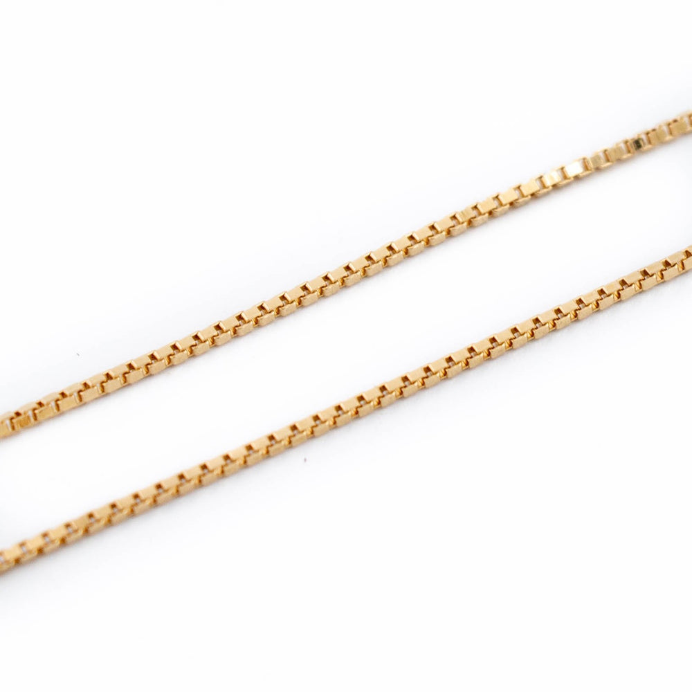 Gold 2mm Box Link Necklace - Kingdom Jewelry