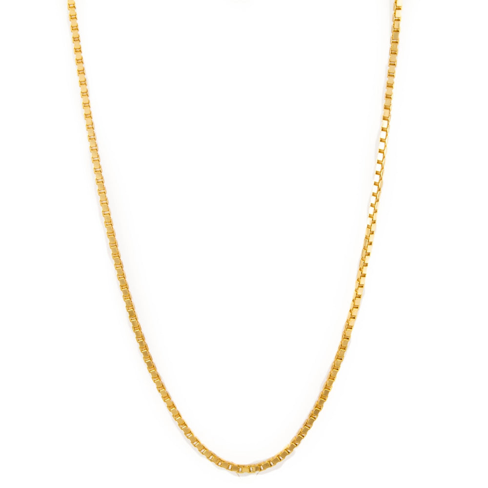 
                      
                        Gold 2mm Box Link Necklace - Kingdom Jewelry
                      
                    