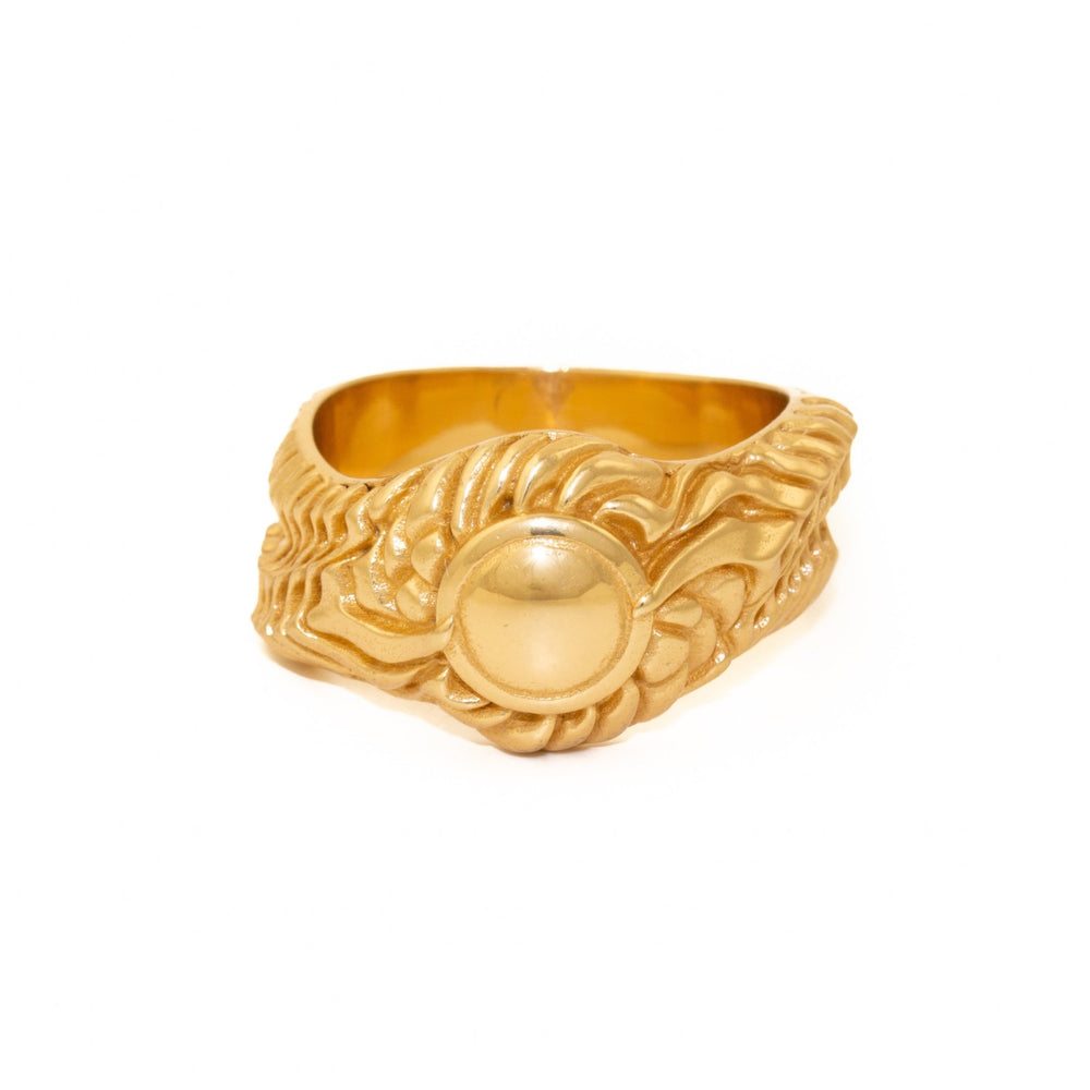 
                      
                        Gold "Biomech" Ring - Kingdom Jewelry
                      
                    