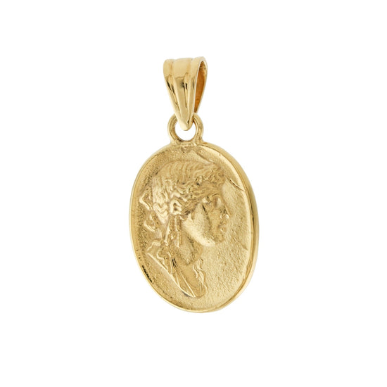 Gold Cameo Wax Seal Pendant - Kingdom Jewelry