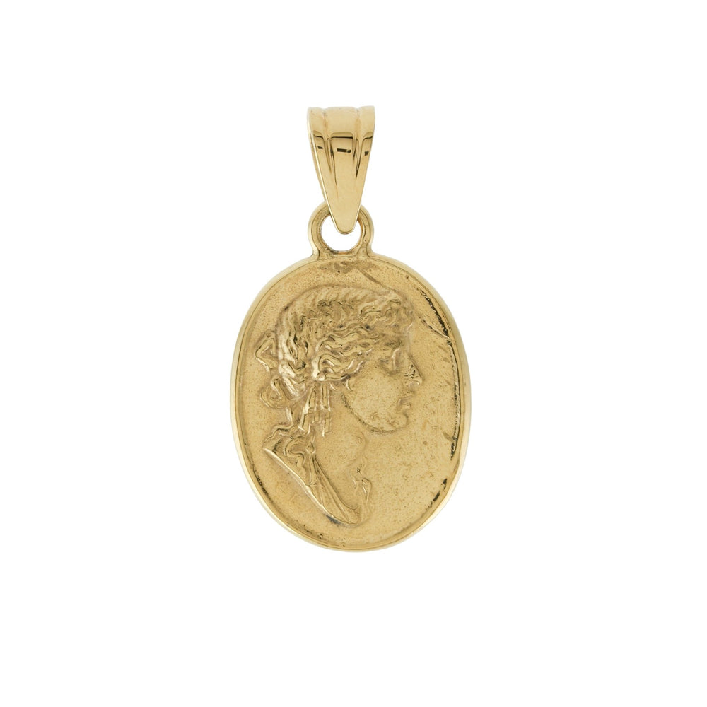 Gold Cameo Wax Seal Pendant - Kingdom Jewelry