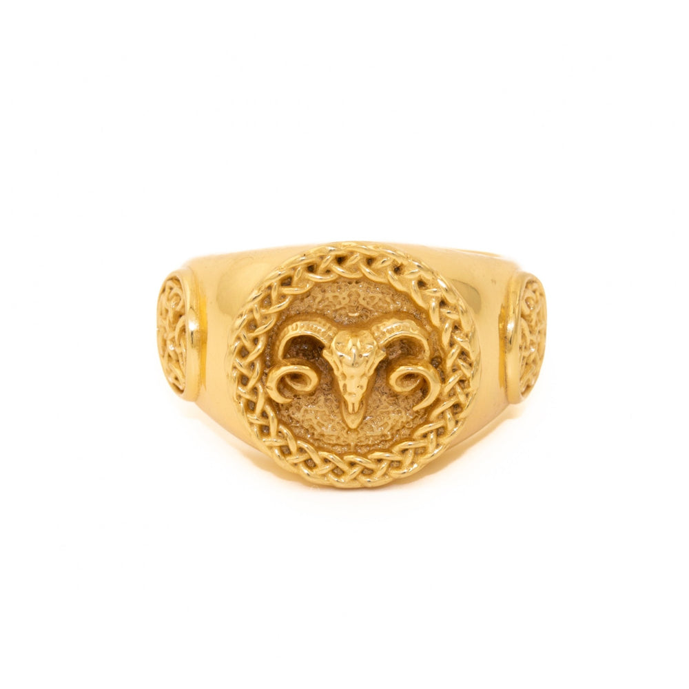 
                      
                        Gold "Celtic Aries" Ring - Kingdom Jewelry
                      
                    