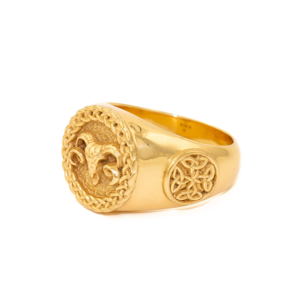 
                      
                        Gold "Celtic Aries" Ring - Kingdom Jewelry
                      
                    