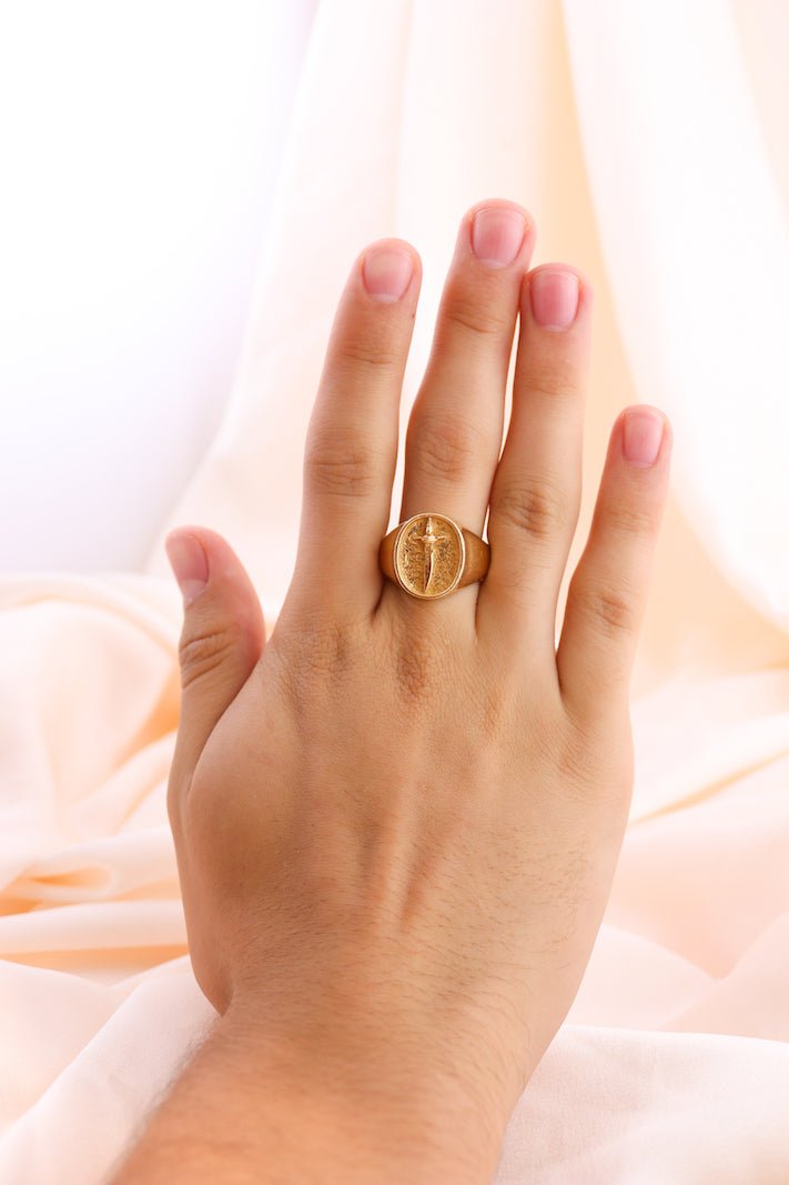 Gold Cutlass Ring - Kingdom Jewelry