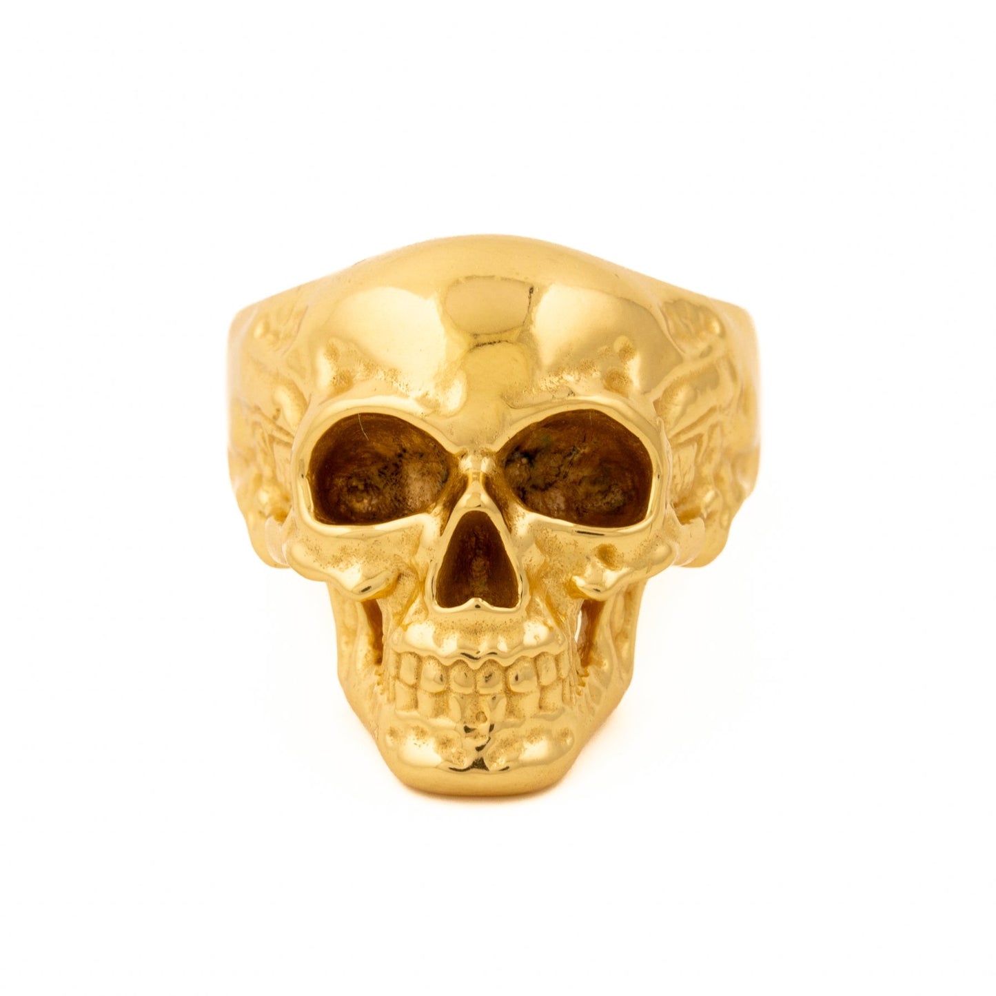 Load image into Gallery viewer, Gold &amp;quot;Eddie&amp;quot; Skull Ring - Kingdom Jewelry
