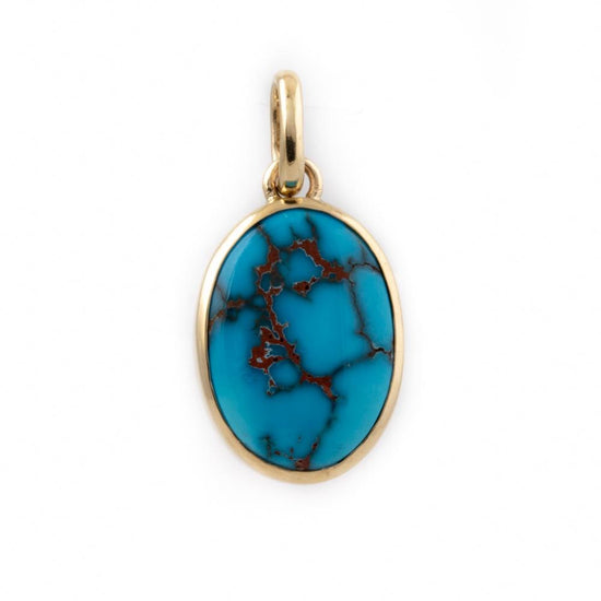 Gold Egyptian Turquoise Pendant - Kingdom Jewelry