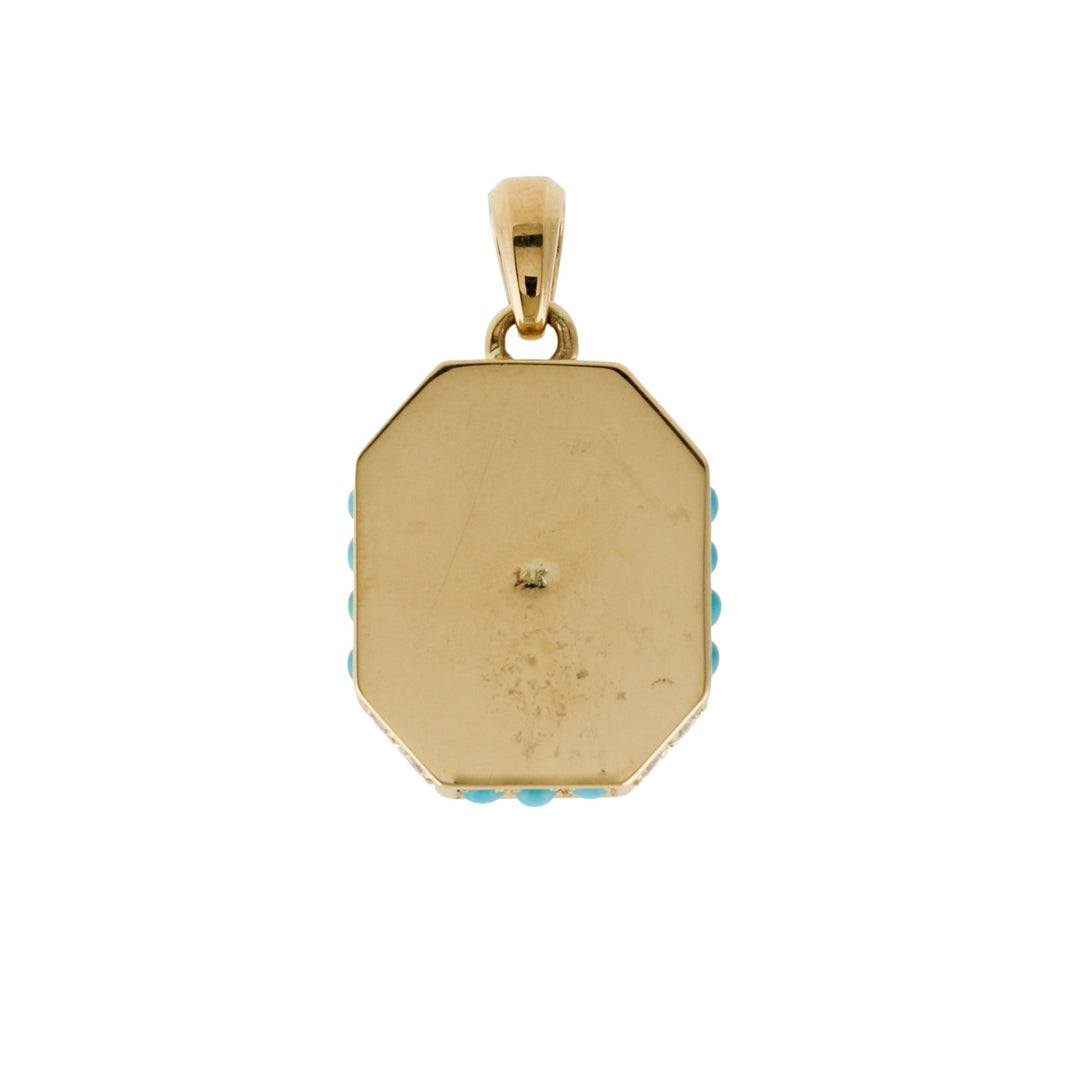 Gold "Empire" Pendant x Egyptian Turquoise by Kingdom - Kingdom Jewelry