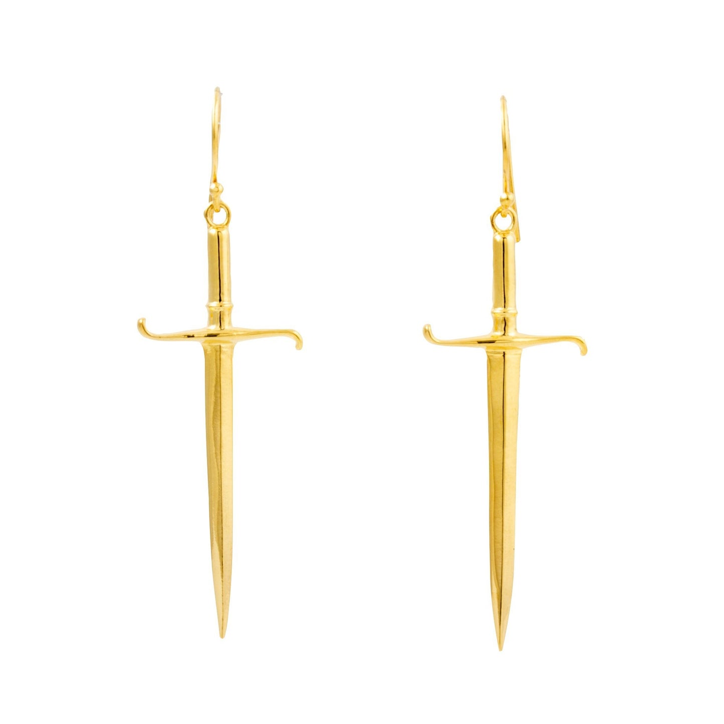 Gold "Estoc" Sword Earrings - Kingdom Jewelry