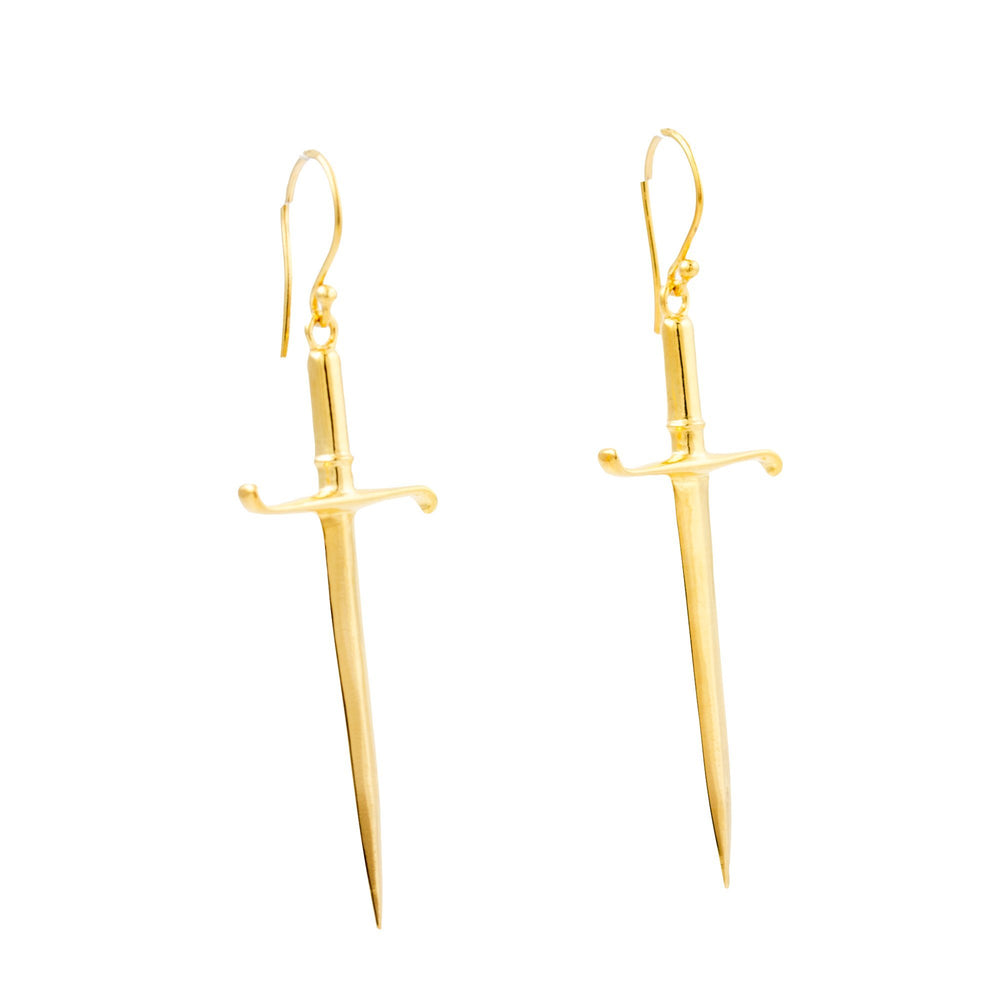 
                      
                        Gold "Estoc" Sword Earrings - Kingdom Jewelry
                      
                    