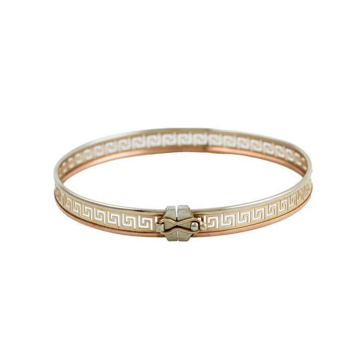 Gold Greek "Key Link" Bangle - Kingdom Jewelry