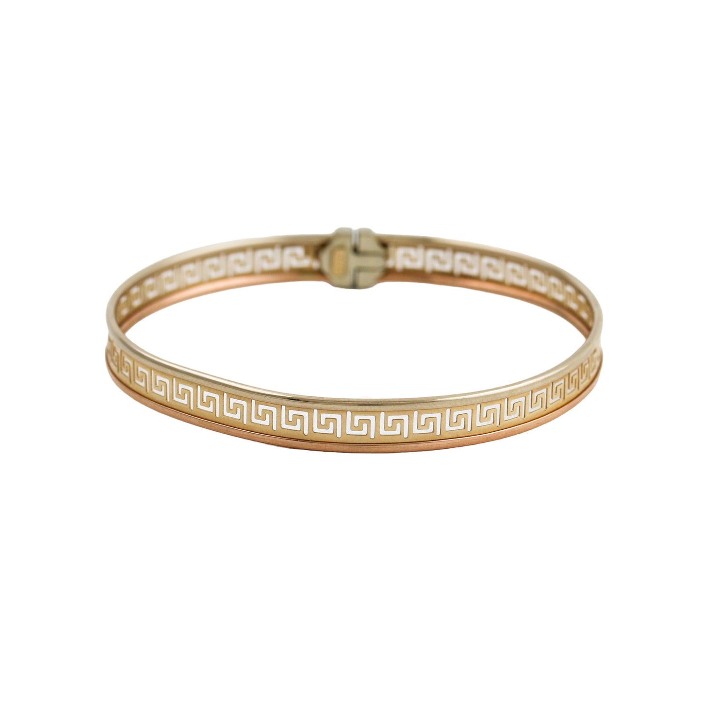Gold Greek "Key Link" Bangle - Kingdom Jewelry