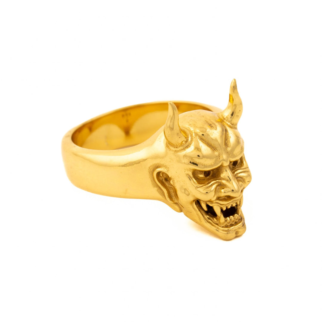 Gold Hannya Demon Ring - Kingdom Jewelry