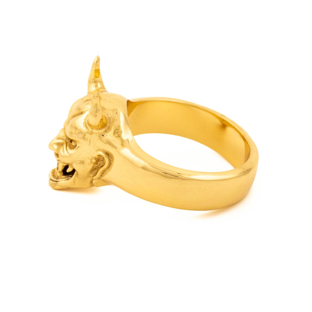 Gold Hannya Demon Ring - Kingdom Jewelry