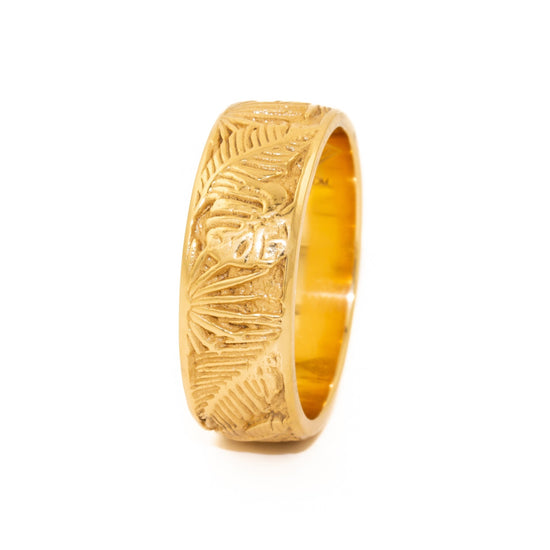 Gold Jungle Band Ring - Kingdom Jewelry