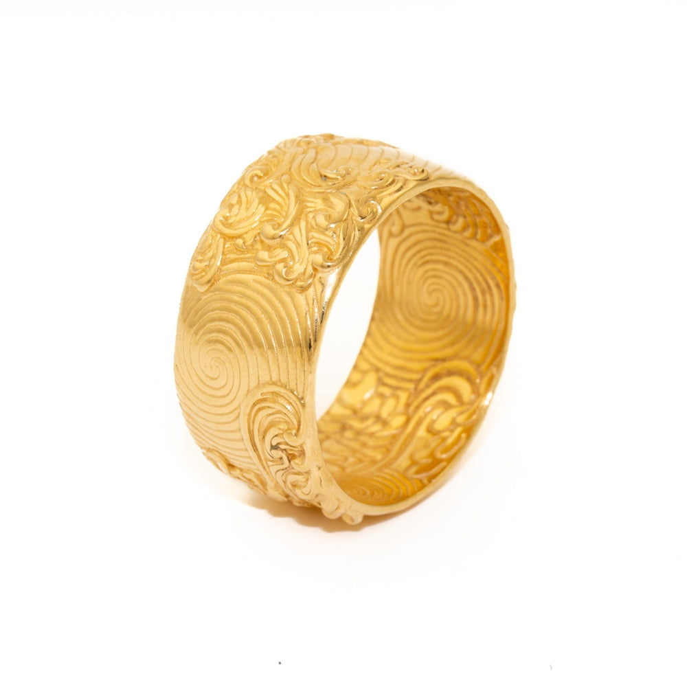 
                      
                        Gold Kanagawa Band Ring - Kingdom Jewelry
                      
                    