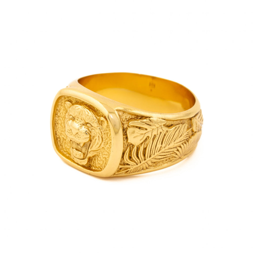 Gold "King of the Jungle" Signet - Kingdom Jewelry