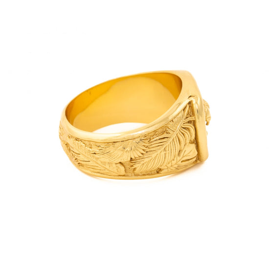 Gold "King of the Jungle" Signet - Kingdom Jewelry