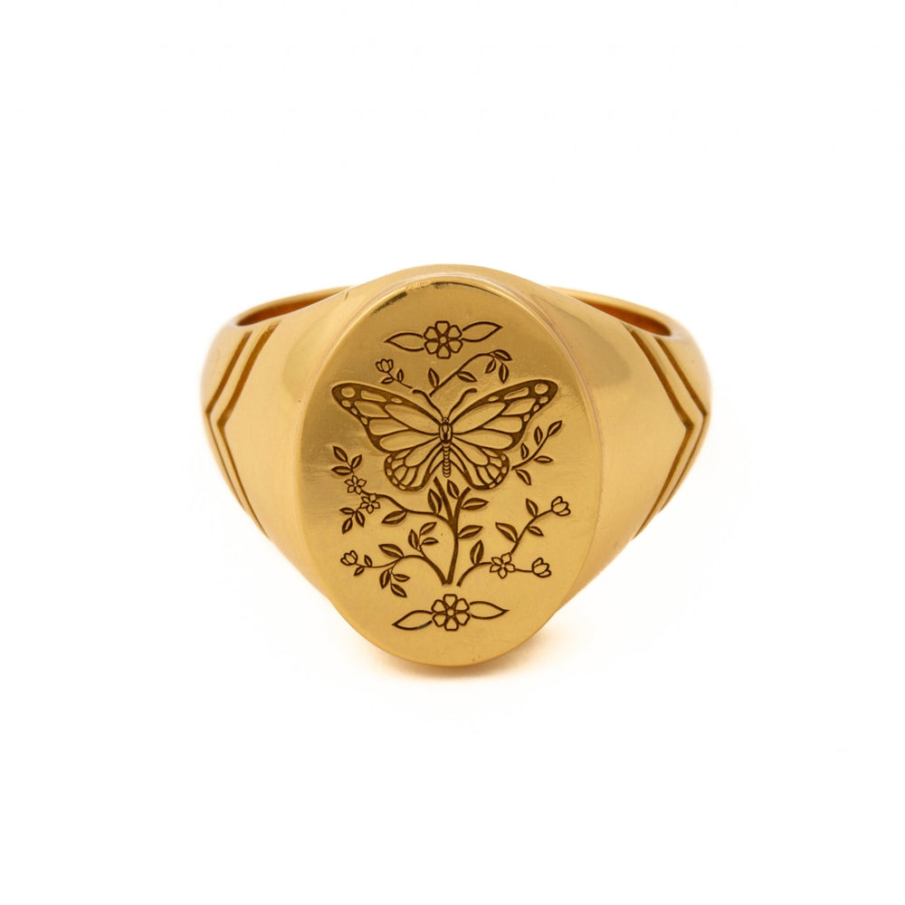 
                      
                        Gold "Monarch" Signet Ring - Kingdom Jewelry
                      
                    