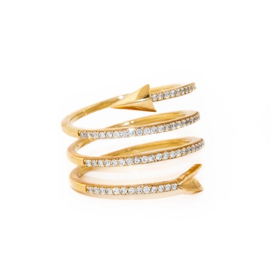 
                      
                        Gold Pave Diamond Twisted Arrow Ring - Kingdom Jewelry
                      
                    