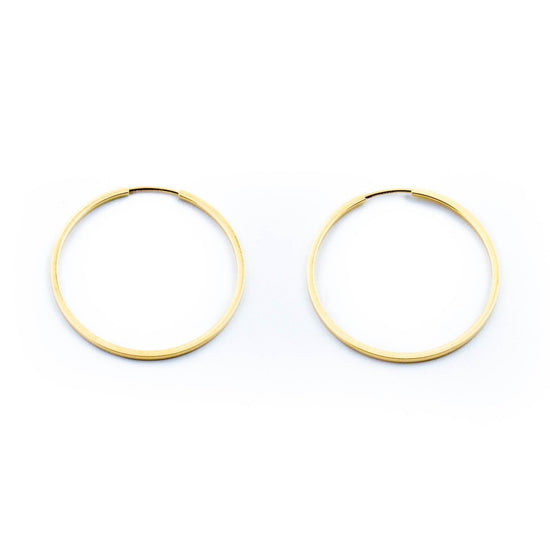 Gold Pipe Hoop Earrings - Kingdom Jewelry
