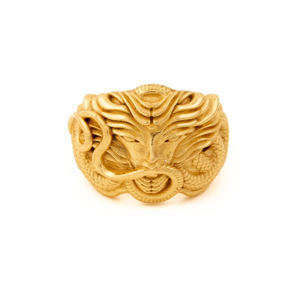 
                      
                        Gold "Serpent Queen Medusa" Ring - Kingdom Jewelry
                      
                    