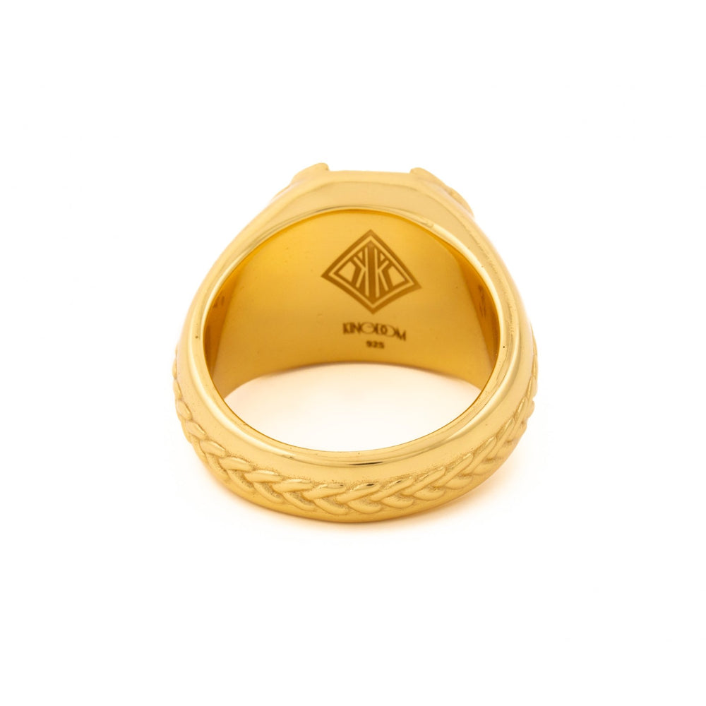 
                      
                        Gold Squared Celtic Aries Ring - Kingdom Jewelry
                      
                    