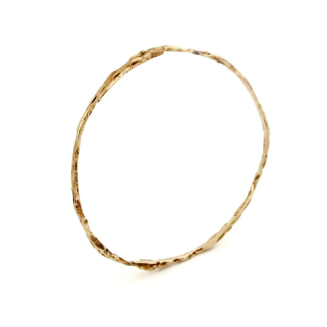 Gold Vintage Brutalist Bangle - Kingdom Jewelry