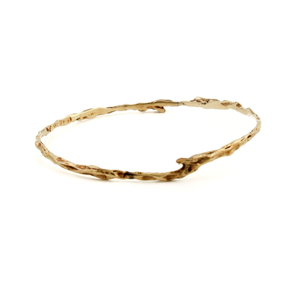 Gold Vintage Brutalist Bangle - Kingdom Jewelry